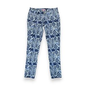 Lilly Pulitzer Callahan Pants Bright Navy Tons Of Fun Print Straight Leg Size‎ 2
